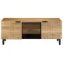 Mesa de centro madera maciza de mango negra 100x54x40 cm marrón de , Mesas de centro - Ref: Foro24-4017732, Precio: 151,54 €,...