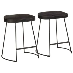 Bar stools 46x38x52 cm solid mango wood by , Kitchen stools - Ref: Foro24-4013529, Price: 87,50 €, Discount: %