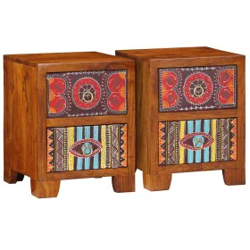 Bedside table 2 units 35x35x45 cm solid acacia wood by , Nightstands - Ref: Foro24-4016493, Price: 181,03 €, Discount: %