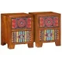 Mesita de noche 2 uds 35x35x45 cm madera maciza de acacia de , Mesitas de noche - Ref: Foro24-4016493, Precio: 181,03 €, Desc...