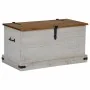 Baúl de almacenamiento HALDEN blanco 91x48x47 cm madera maciza de , Baúles de almacenamiento - Ref: Foro24-4018402, Precio: 1...