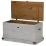 Baúl de almacenamiento HALDEN blanco 91x48x47 cm madera maciza de , Baúles de almacenamiento - Ref: Foro24-4018402, Precio: 1...