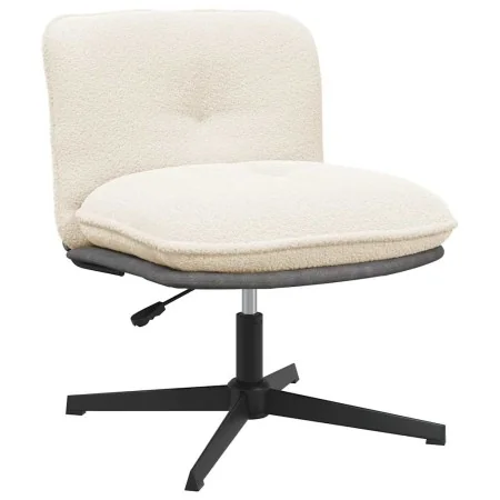 Silla de oficina giratoria tejido imitación lana rizada crema de , Sillas - Ref: Foro24-4105384, Precio: 126,36 €, Descuento: %