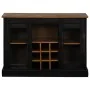 Aparador HALDEN 2 puertas correderas negro 112x40x80 cm de , Aparadores - Ref: Foro24-4018428, Precio: 277,76 €, Descuento: %