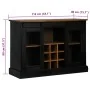 Aparador HALDEN 2 puertas correderas negro 112x40x80 cm de , Aparadores - Ref: Foro24-4018428, Precio: 277,76 €, Descuento: %