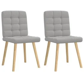 Sillas de comedor 2 uds tela gris nube de , Sillas de comedor - Ref: Foro24-4101100, Precio: 105,11 €, Descuento: %