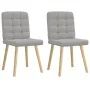 Sillas de comedor 2 uds tela gris nube de , Sillas de comedor - Ref: Foro24-4101100, Precio: 105,11 €, Descuento: %