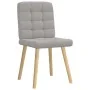 Sillas de comedor 2 uds tela gris nube de , Sillas de comedor - Ref: Foro24-4101100, Precio: 105,11 €, Descuento: %