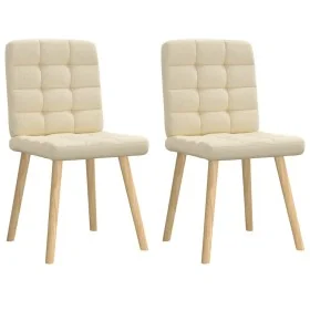 Dining chairs 2 units, cream-colored fabric. by , dining chairs - Ref: Foro24-4101098, Price: 105,39 €, Discount: %