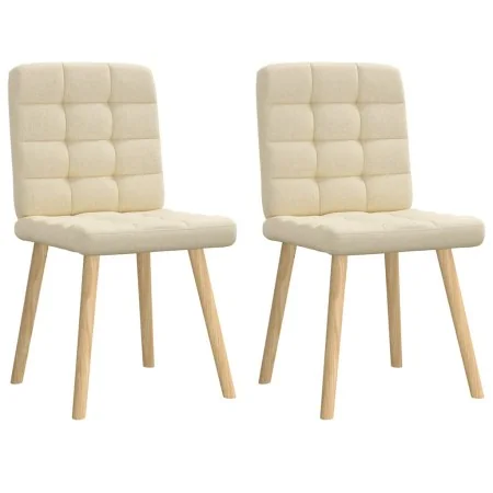 Dining chairs 2 units, cream-colored fabric. by , dining chairs - Ref: Foro24-4101098, Price: 105,39 €, Discount: %