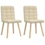 Dining chairs 2 units, cream-colored fabric. by , dining chairs - Ref: Foro24-4101098, Price: 105,39 €, Discount: %