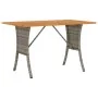 Sofá jardín de 3 plazas con cojín y mesa gris ratán sintético de , Sofás de exterior - Ref: Foro24-4103856, Precio: 302,43 €,...
