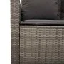 Sofá jardín de 3 plazas con cojín y mesa gris ratán sintético de , Sofás de exterior - Ref: Foro24-4103856, Precio: 302,43 €,...