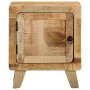 Mesilla de noche 2 uds 40x32x46 cm madera mango rugosa de , Mesitas de noche - Ref: Foro24-4104508, Precio: 206,46 €, Descuen...