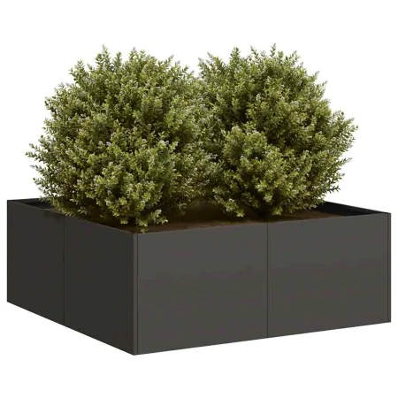 Jardinera acero negro 80x80x30 cm de , Maceteros y jardineras - Ref: Foro24-860801, Precio: 74,54 €, Descuento: %