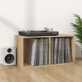 Plywood vinyl record box 71x34x36 cm by vidaXL, CD and DVD storage - Ref: Foro24-800120, Price: 36,70 €, Discount: %