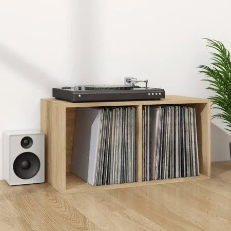 Caja para discos de vinilo madera contrachapada 71x34x36 cm de vidaXL, Almacenamiento para CD y DVD - Ref: Foro24-800120, Pre...