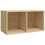 Caja para discos de vinilo madera contrachapada 71x34x36 cm de vidaXL, Almacenamiento para CD y DVD - Ref: Foro24-800120, Pre...