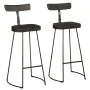Taburetes de barra 2 uds negro 49x43x103 cm madera maciza mango de , Taburetes de cocina - Ref: Foro24-4013515, Precio: 146,0...