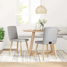 Sillas de comedor 2 uds tela gris nube de , Sillas de comedor - Ref: Foro24-4101206, Precio: 101,95 €, Descuento: %