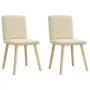 Sillas de comedor 2 unidades tela color crema de , Sillas de comedor - Ref: Foro24-4101204, Precio: 102,68 €, Descuento: %