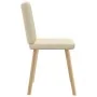 Sillas de comedor 2 unidades tela color crema de , Sillas de comedor - Ref: Foro24-4101204, Precio: 102,68 €, Descuento: %
