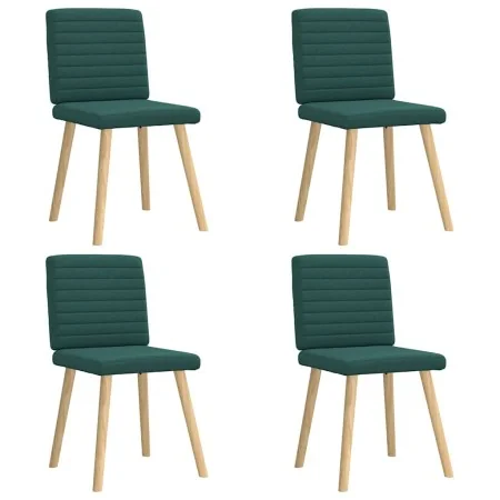 Dining chairs 4 units dark green fabric by , dining chairs - Ref: Foro24-3315279, Price: 198,40 €, Discount: %