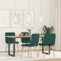 Sillas de comedor 4 unidades tela verde oscuro de , Sillas de comedor - Ref: Foro24-3315279, Precio: 198,40 €, Descuento: %