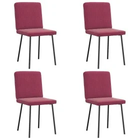 Sillas de comedor 4 unidades terciopelo rojo tinto de , Sillas de comedor - Ref: Foro24-3315291, Precio: 163,06 €, Descuento: %