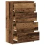Aparador de madera ingeniería madera envejecida 60x35x98,5cm de , Aparadores - Ref: Foro24-861128, Precio: 107,82 €, Descuent...