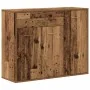 Aparador madera ingeniería madera envejecida 88x30x70 cm de , Aparadores - Ref: Foro24-861140, Precio: 91,31 €, Descuento: %