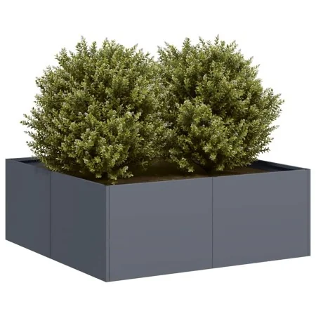Jardinera acero gris antracita 80x80x30 cm de , Maceteros y jardineras - Ref: Foro24-860803, Precio: 67,99 €, Descuento: %