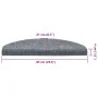 Alfombrilla autoadhesiva escalera 30 uds gris claro 65x21x4 cm de , Alfombrillas para escalones - Ref: Foro24-3365658, Precio...