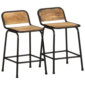 Taburetes de barra 2 uds 46x35,5x70 cm madera maciza de mango de , Taburetes de cocina - Ref: Foro24-4013534, Precio: 112,13 ...