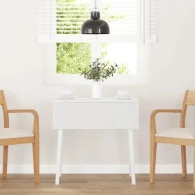 Solid white rubberwood dining table by , Kitchen and dining tables - Ref: Foro24-4102534, Price: 129,25 €, Discount: %