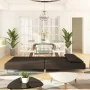 Two-seater sofa bed with two brown fabric pillows. by , Sofas - Ref: Foro24-375891, Price: 241,19 €, Discount: %