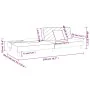 Two-seater sofa bed with two brown fabric pillows. by , Sofas - Ref: Foro24-375891, Price: 241,19 €, Discount: %