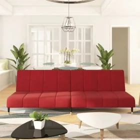 Sofá cama de 2 plazas terciopelo color vino tinto de , Sofás - Ref: Foro24-375879, Precio: 249,14 €, Descuento: %