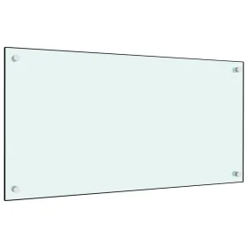 Protección salpicaduras cocina vidrio templado blanco 80x40 cm de vidaXL, Herramientas y utensilios de cocina - Ref: Foro24-2...