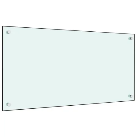 Protección salpicaduras cocina vidrio templado blanco 80x40 cm de vidaXL, Herramientas y utensilios de cocina - Ref: Foro24-2...