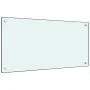 Protección salpicaduras cocina vidrio templado blanco 80x40 cm de vidaXL, Herramientas y utensilios de cocina - Ref: Foro24-2...