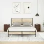 Bedside tables with LED lights 2 units brown oak 38x34x50 cm by , Nightstands - Ref: Foro24-861278, Price: 85,90 €, Discount: %