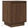 Bedside tables with LED lights 2 units brown oak 38x34x50 cm by , Nightstands - Ref: Foro24-861278, Price: 85,90 €, Discount: %