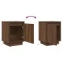 Bedside tables with LED lights 2 units brown oak 38x34x50 cm by , Nightstands - Ref: Foro24-861278, Price: 85,90 €, Discount: %