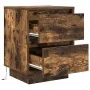 Mesillas de noche con luces LED 2 uds roble ahumado 38x34x50 cm de , Mesitas de noche - Ref: Foro24-861292, Precio: 97,99 €, ...