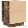 Mesillas de noche con luces LED 2 uds roble ahumado 38x34x50 cm de , Mesitas de noche - Ref: Foro24-861292, Precio: 97,99 €, ...