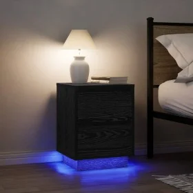 Mesillas de noche con luces LED 2 uds negro 38x34x50 cm de , Mesitas de noche - Ref: Foro24-861286, Precio: 102,61 €, Descuen...