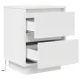 Mesillas de noche con luces LED 2 uds blanco 38x34x50 cm de , Mesitas de noche - Ref: Foro24-861284, Precio: 100,25 €, Descue...