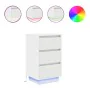 Mesilla de noche con luces LED blanca 38x34x65 cm by , Nightstands - Ref: Foro24-861301, Price: 74,22 €, Discount: %