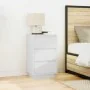 Mesilla de noche con luces LED blanca 38x34x65 cm by , Nightstands - Ref: Foro24-861301, Price: 74,22 €, Discount: %